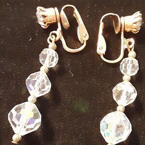 Clip-on Gold-toned Earrings with Gems